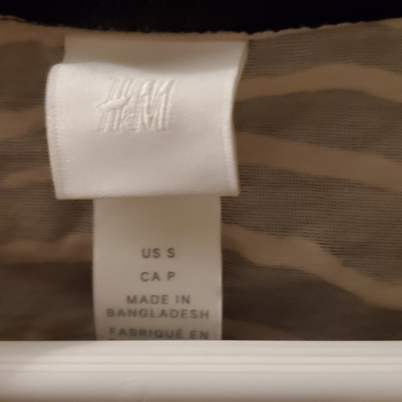 100% Cotton H&M Zebra Print Knotted Crop Top - Picture 5 of 5